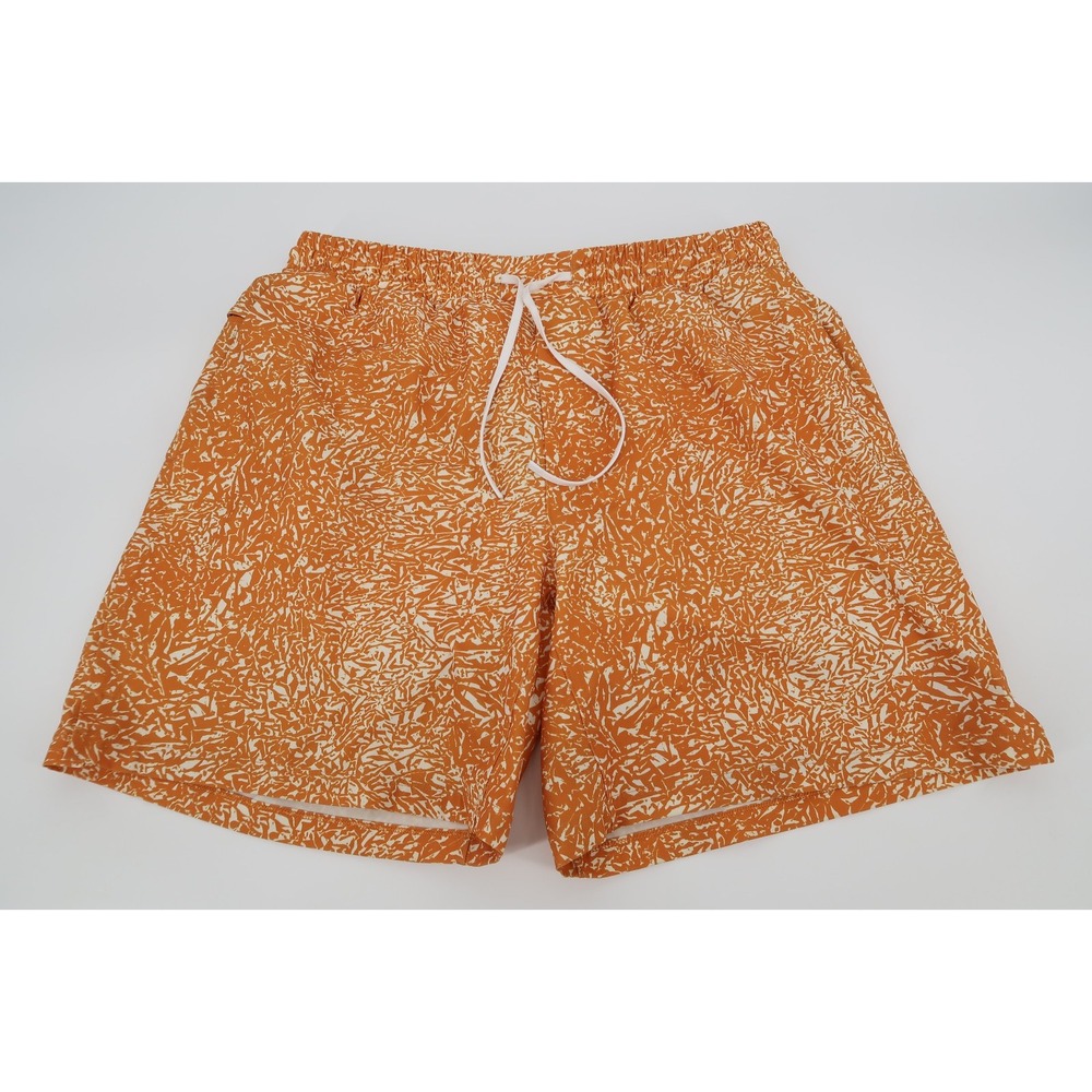 lululemon athletica Orange & White Patterned Men’s Swim Trunks